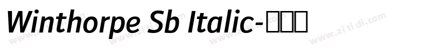 Winthorpe Sb Italic字体转换